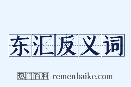 东汇反义词是什么意思的图片